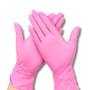 Disposable Nitrile Gloves - Pink